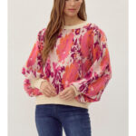 Abstract Print Sweater