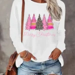 Pink Christmas Tree Graphic Tee