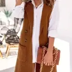 Rust Vest With Pockets