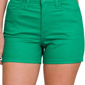HIGH RISE COLOR JEAN SHORTS