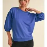 PEASANT SLEEVE PULLOVER