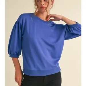 PEASANT SLEEVE PULLOVER