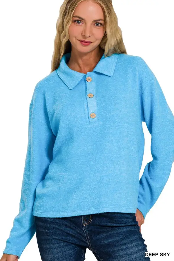 SOFT SWEATER WITH COLLAR