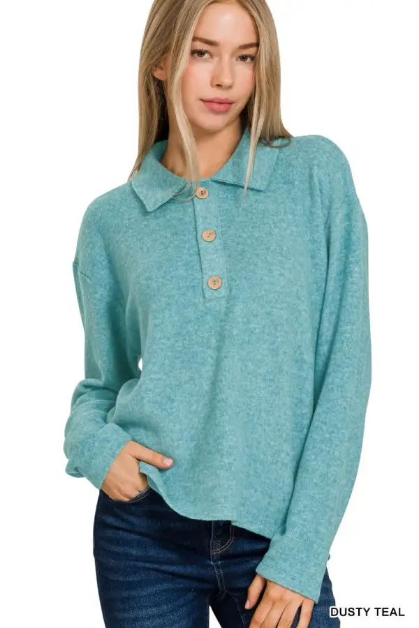 SOFT SWEATER WITH COLLAR - Image 4