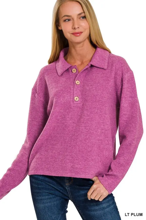SOFT SWEATER WITH COLLAR - Image 10