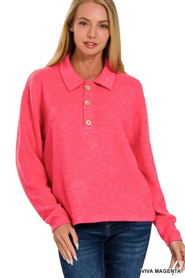 SOFT SWEATER WITH COLLAR - Image 11