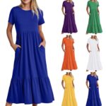 TIERED MAXI DRESS WITH POCKETS