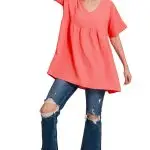 EMPIRE WAIST SHIRRING TOP