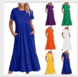 TIERED MAXI DRESS WITH POCKETS