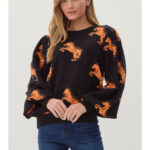 HORSE PATTERN SWEATER