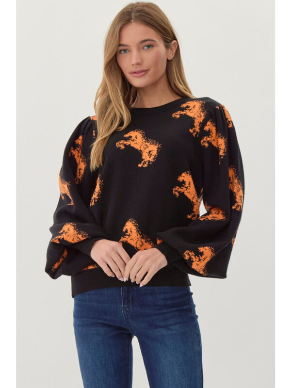 HORSE PATTERN SWEATER