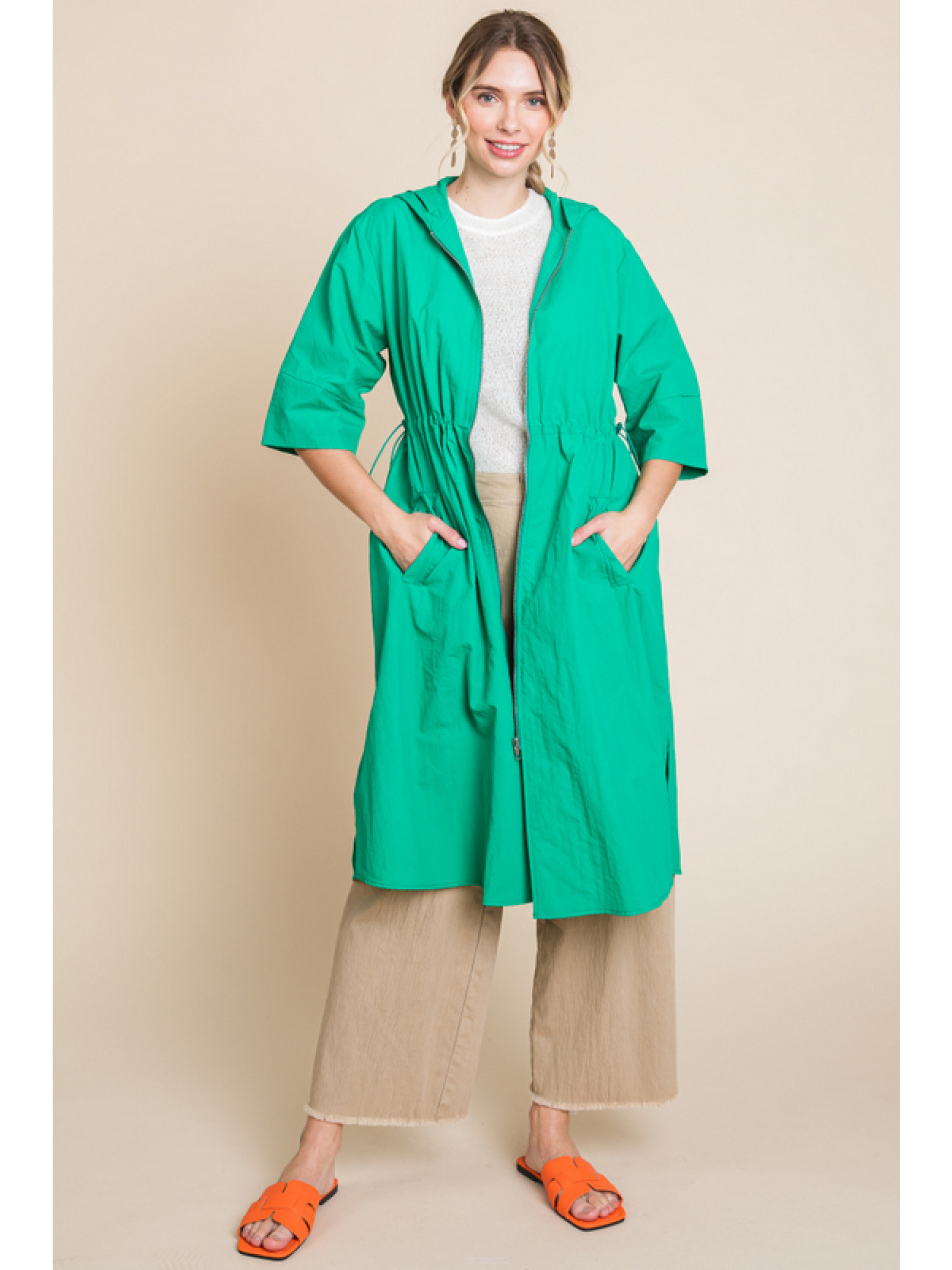 original.jpeg HOODED WINDBREAKER WITH POCKETS - Image 1