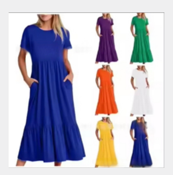 TIERED MAXI DRESS WITH POCKETS