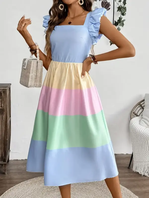 PASTEL TIERED DRESS