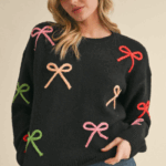 BOW PATTERN SWEATER
