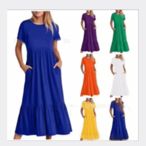 TIERED MAXI DRESS WITH POCKETS