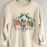 NATIVITY SCENCE CHRISTMAS PULLOVER