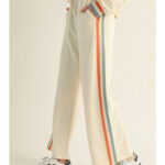 STRIPED SWEATPANTS WITH DRAWSTRING WASTE