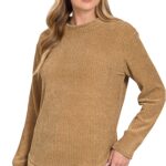 CHENILLE ROUND NECK SWEATER