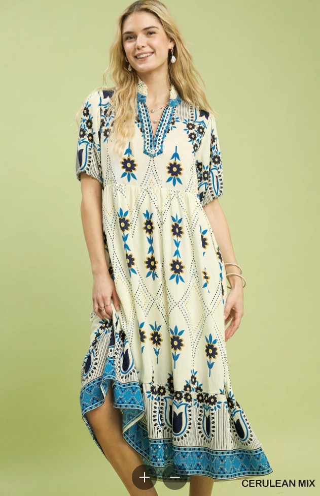 Screenshot 2026-01-17 161521 FLORAL PRINT MIDI DRESS WITH POCKETS - Image 1