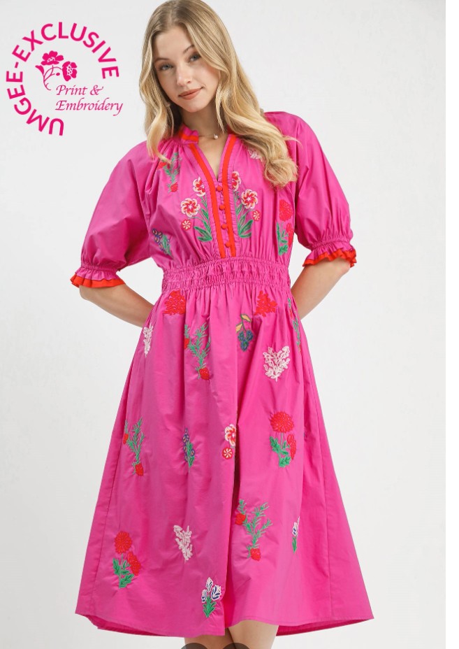 Screenshot 2026-01-17 161905 FUCHSIA FLORAL PRINT DRESS - Image 1