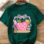 PINK AND GREEN TEACHER SHIRT