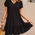 MIDI RUFFLE DRESS